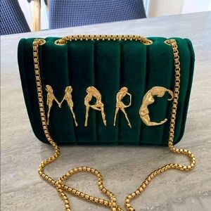 Velvet Cross Body Purse with Gold Hardware